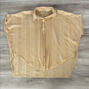 Bucket List oversized beach wear button down shirt size medium